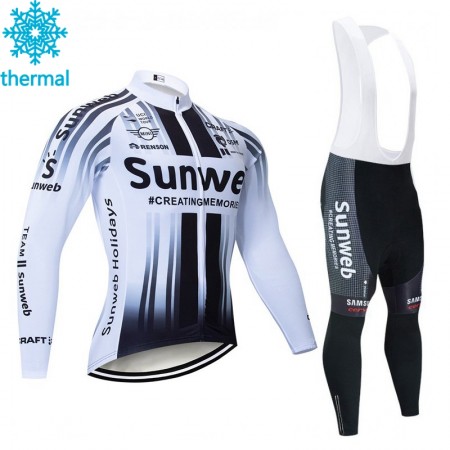 Conjunto Maillot + Culotte largo con tirantes Invierno Termico 2020 Team Sunweb N002
